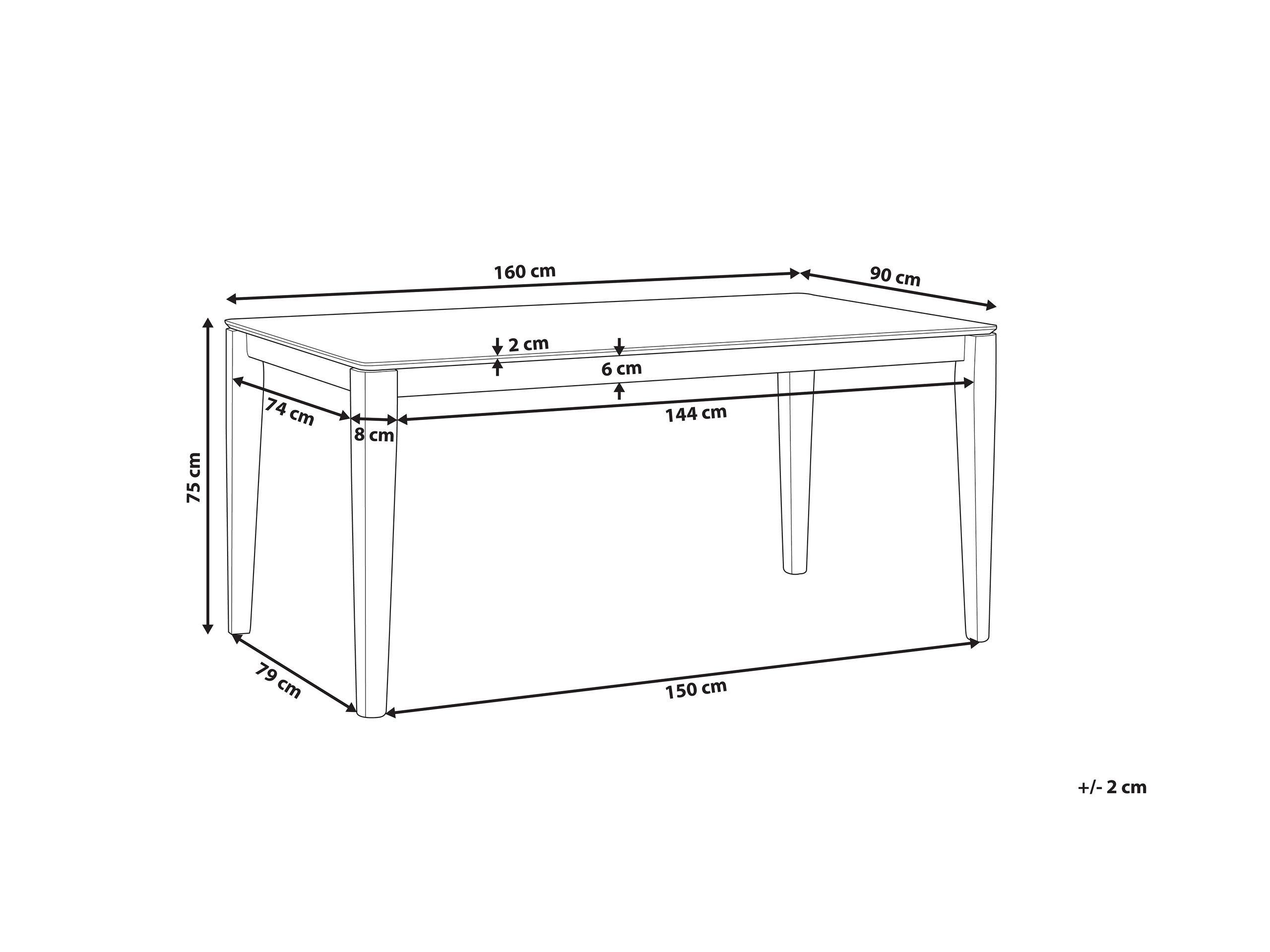 Beliani Esstisch aus MDF-Platte Retro LOTTIE  