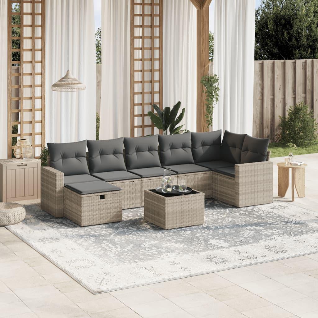 VidaXL set divano da giardino Polirattan  