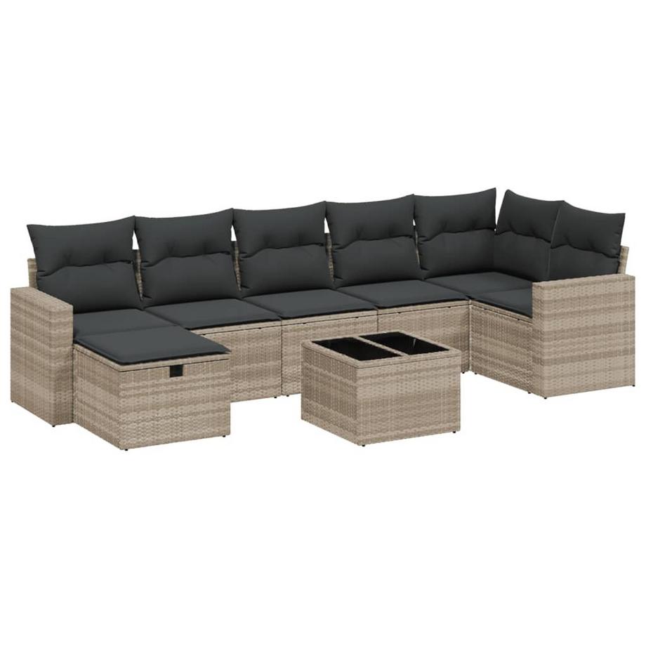 set divano da giardino Polirattan