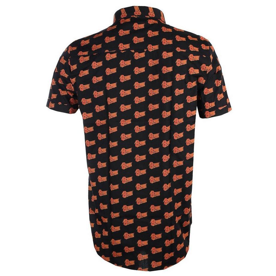 David Bowie Logo Print Kurzarmhemd  
