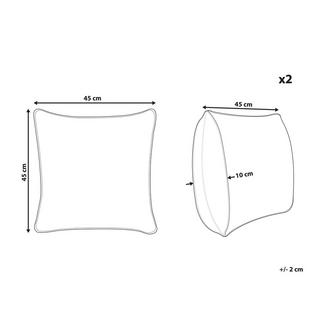 Beliani Set di 2 cuscini da esterno en Poliestere Minimalista CAMPEI  