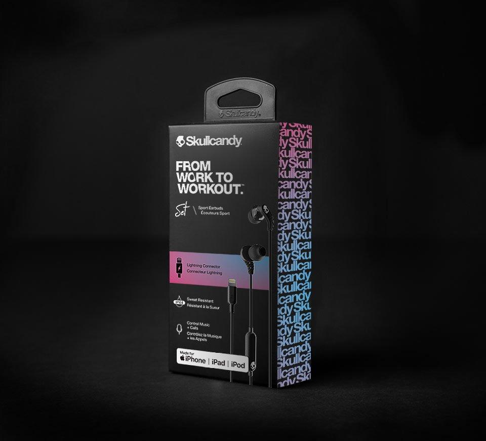 SKULLCANDY  Skullcandy Set Kopfhörer Kabelgebunden im Ohr AnrufeMusik Schwarz 