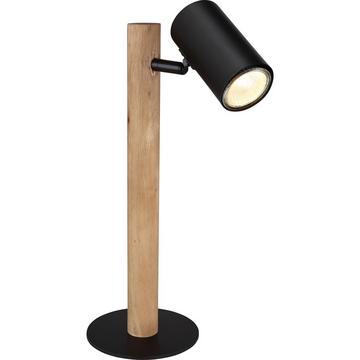 Lampe à poser bois brun foncé 1xGU10 LED