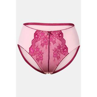 Ulla Popken  Slip a vita alta in microfibra con mesh e pizzo 