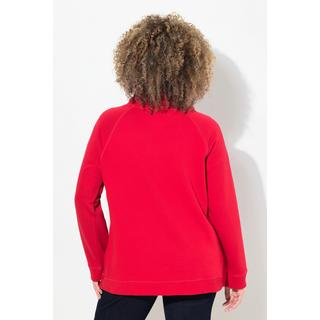 Ulla Popken  Sweat-shirt à col montant et manches longues, poches, flocon de neige 