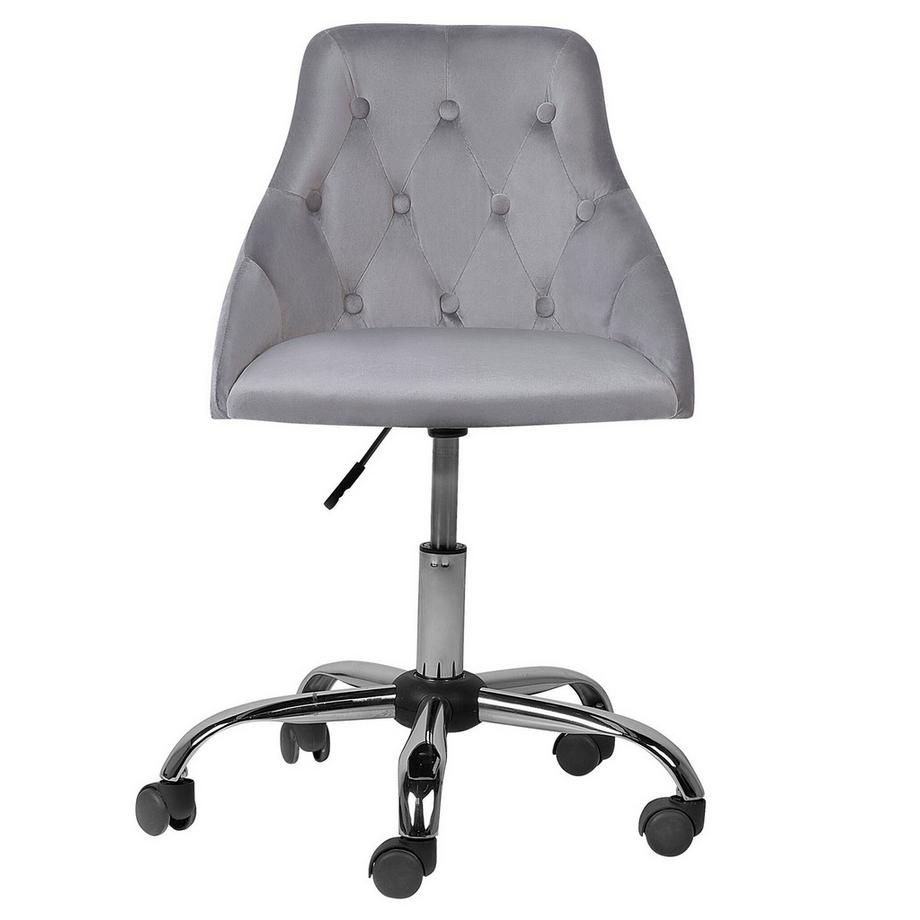 Beliani Schreibtischstuhl aus Samtstoff Glamourös PARRISH  