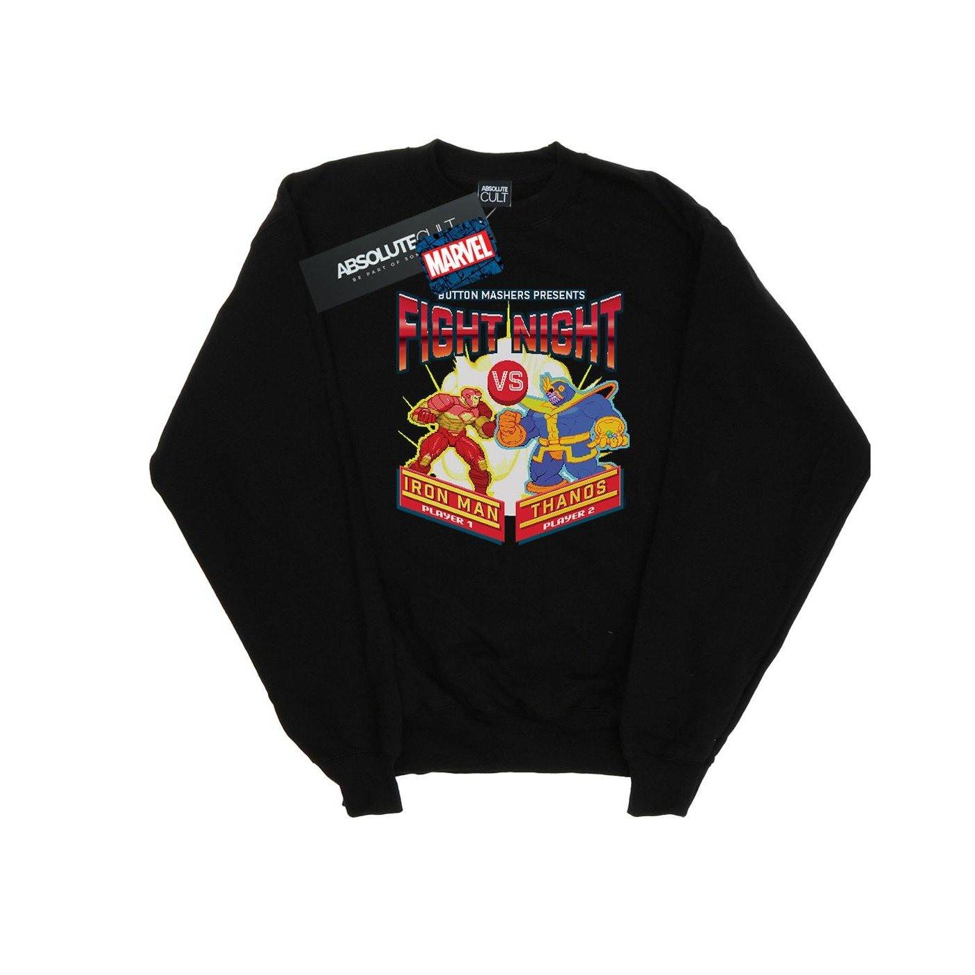 Image of Fight Night Iron Man Vs Thanos Sweatshirt Unisex Schwarz 152-158