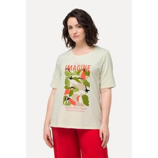 Ulla Popken  T-shirt classica con Imagine, scollo a girocollo e mezze maniche 