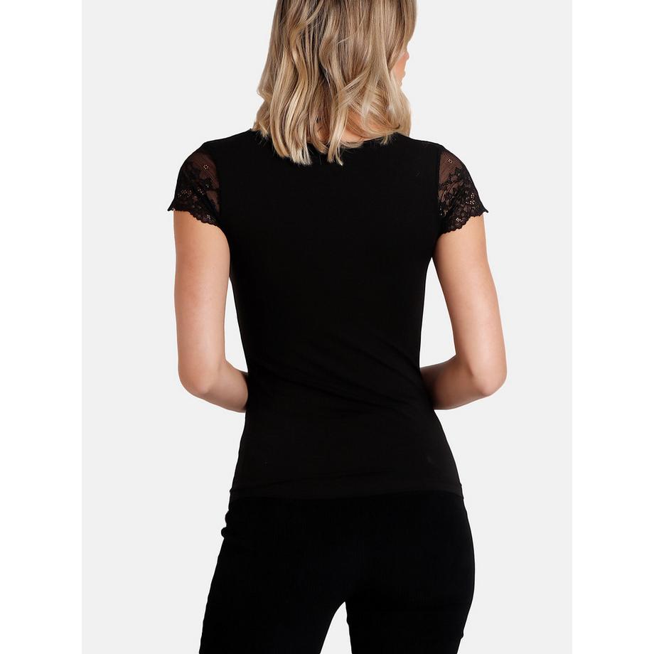 Admas Kurzarm Puntilla Spitze T-Shirt  