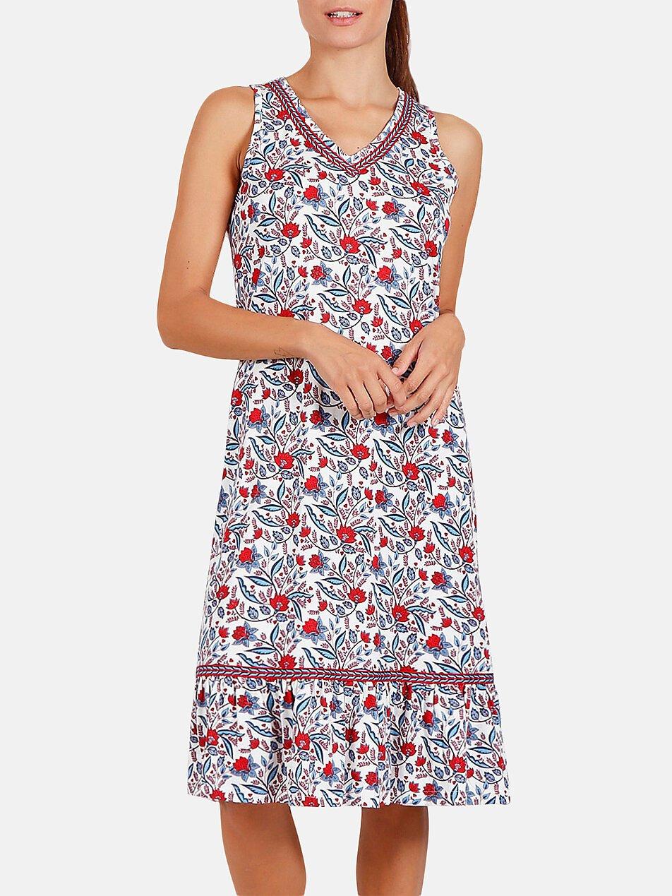 Image of Ärmelloses Nachthemd Blue And Red Damen Blau XL