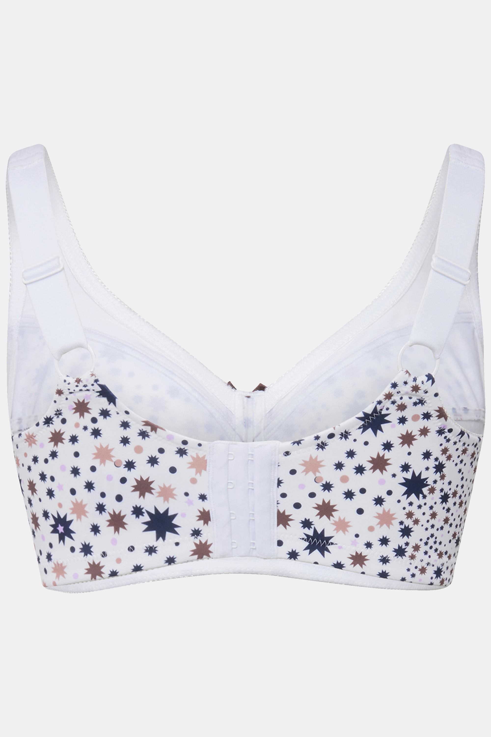 Ulla Popken  Soutien-gorge de maintien sans armatures, motif étoiles, bonnet C-F 