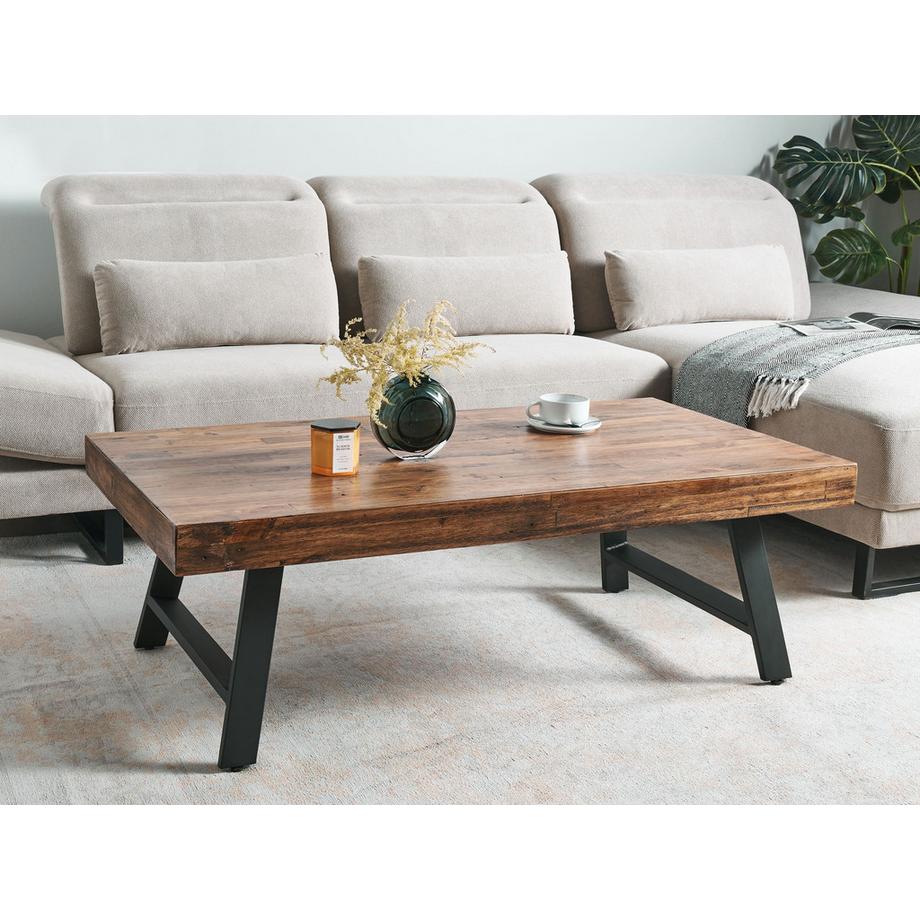 Beliani Couchtisch aus Kiefernholz Industriell WARTON  