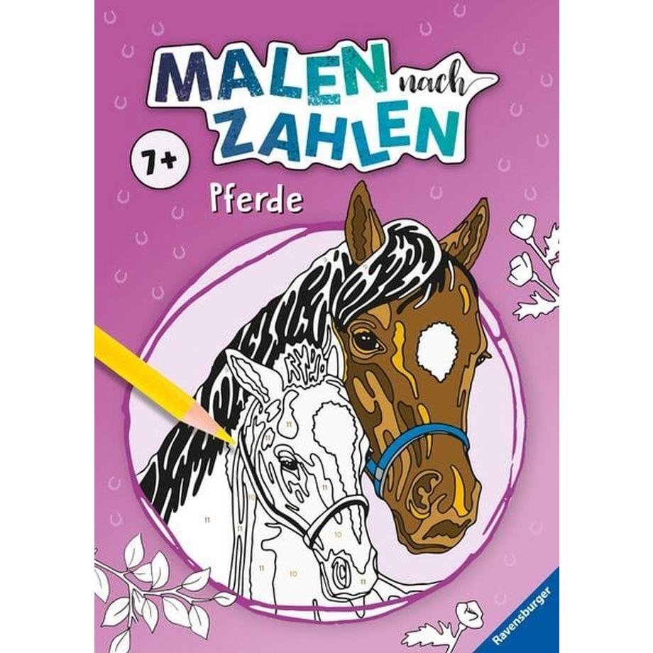   Malen nach Zahlen ab 7: Pferde 
