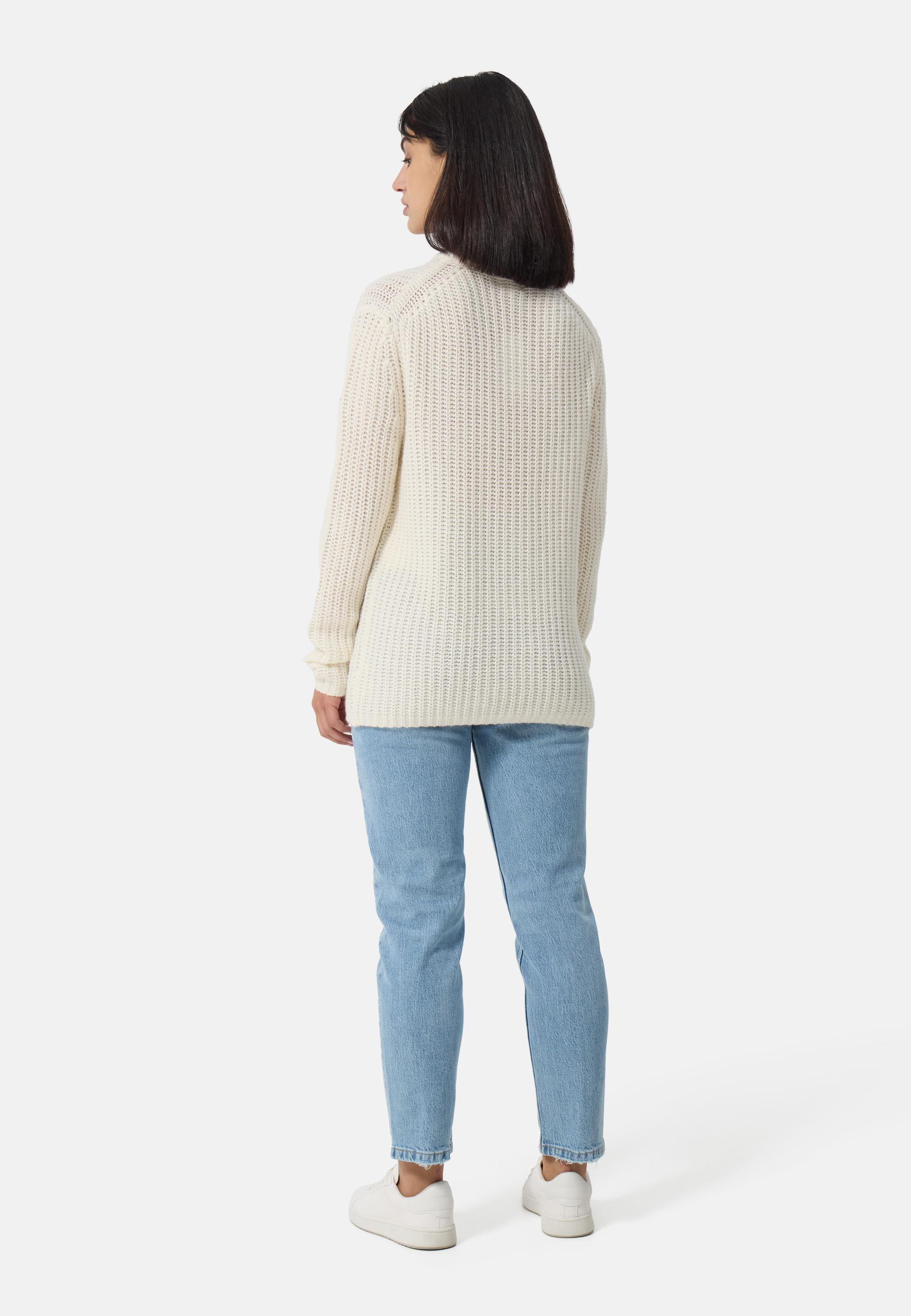 CASH-MERE.CH  Grobgestrickter Wolle Kaschmir Rundhals Pullover 