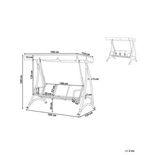 Beliani Dondolo da giardino en Tessuto a rete Classico BOGART  