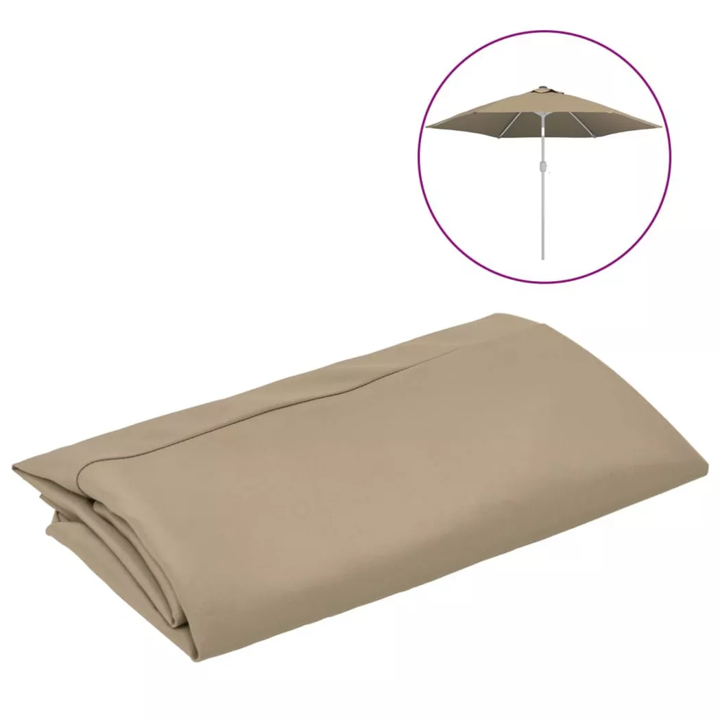 vidaXL Ersatzbezug für Sonnenschirm Taupe 300 cm