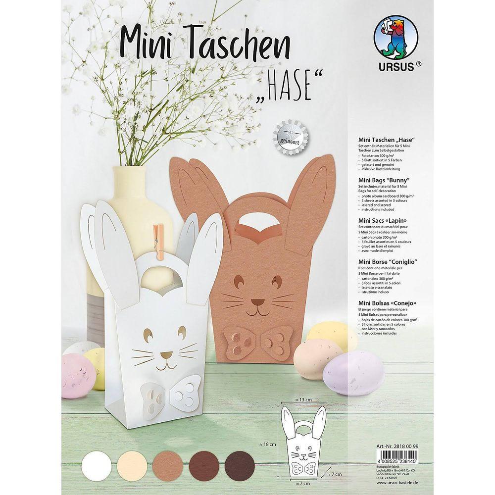 Image of Osterkörbchen-set Hase 5 Stück, Mehrfarbig Unisex Braun ONE SIZE