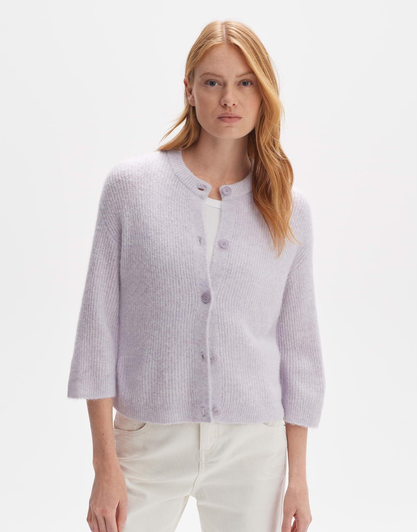 Image of Strickjacke Darbie Gerader Schnitt Unisex Lavendel 40