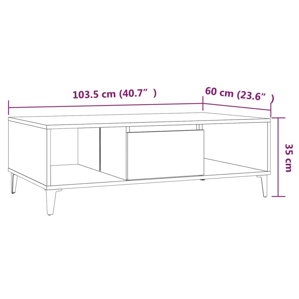 VidaXL Table basse bois d'ingénierie  