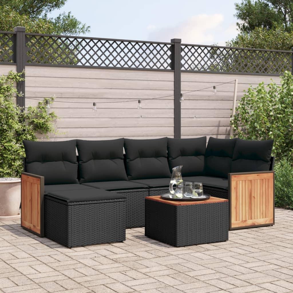 VidaXL set divano da giardino Polirattan  