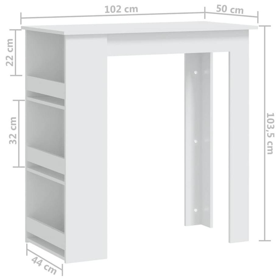 VidaXL Table de bar bois d'ingénierie  