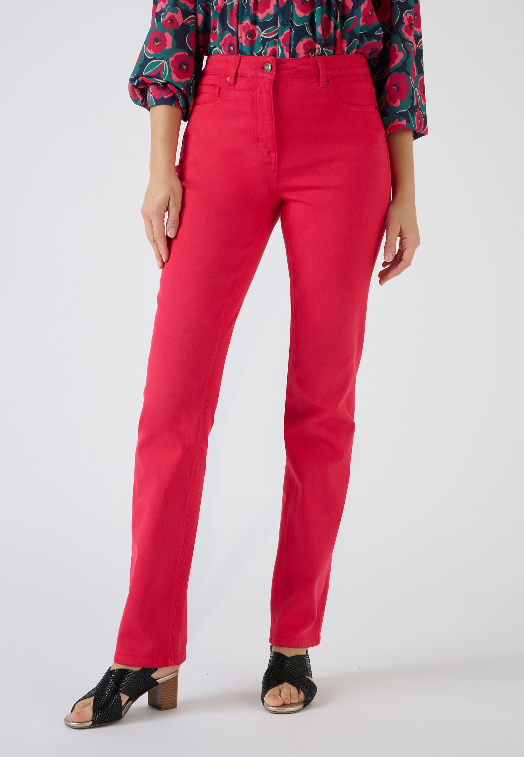 Image of Gerade Geschnittene Jeans, 2 Körpergrößen, Perfect Fit By . Damen Rosa 44