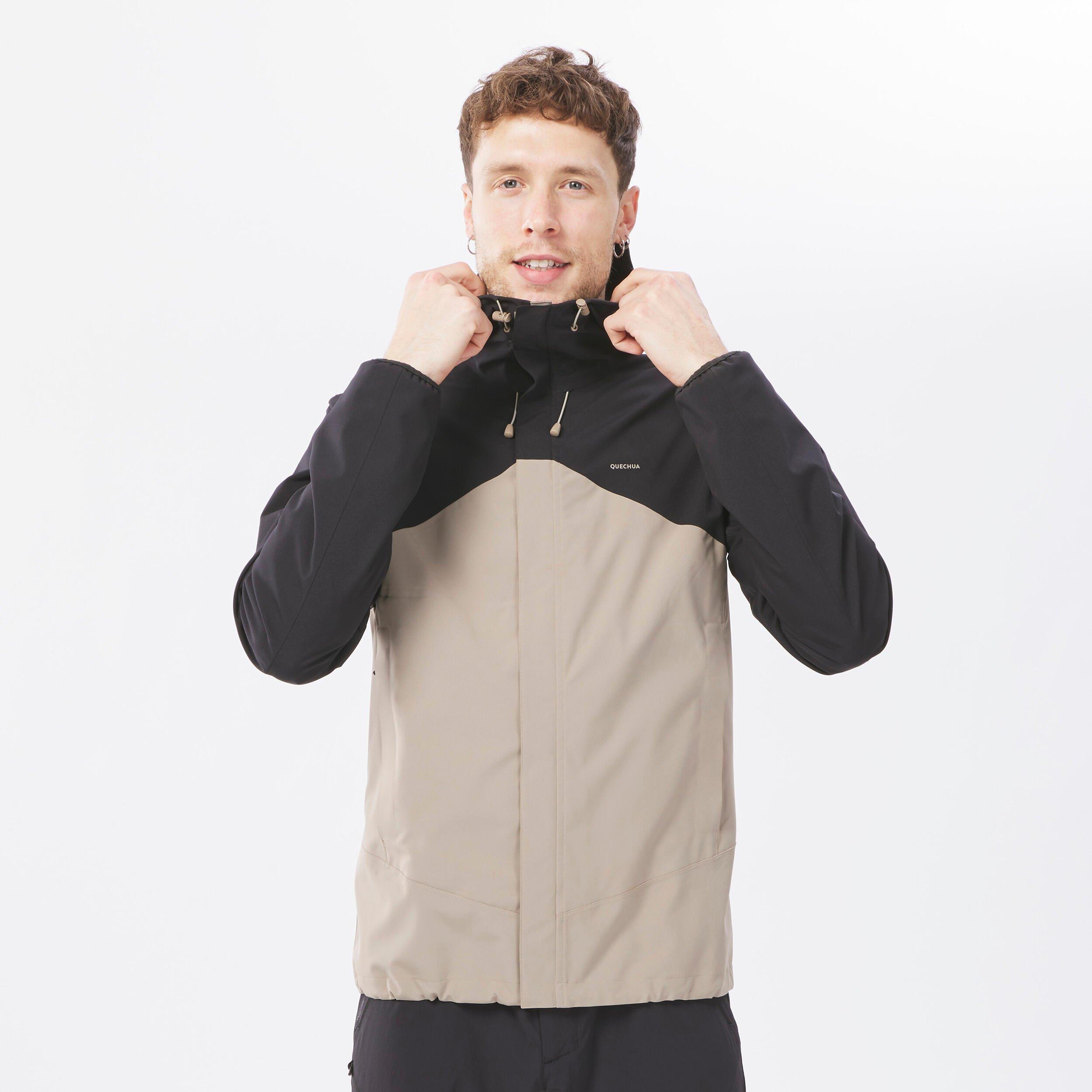 Image of Wanderjacke Wasserdicht Leicht - Mh150 Herren Beige Medium 52/2XL