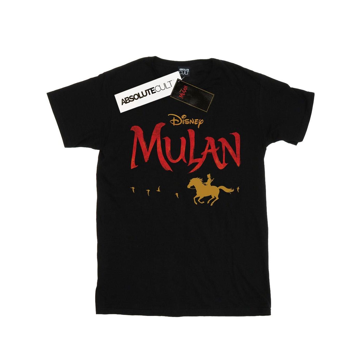 Image of Mulan Movie Logo Tshirt Herren Schwarz M