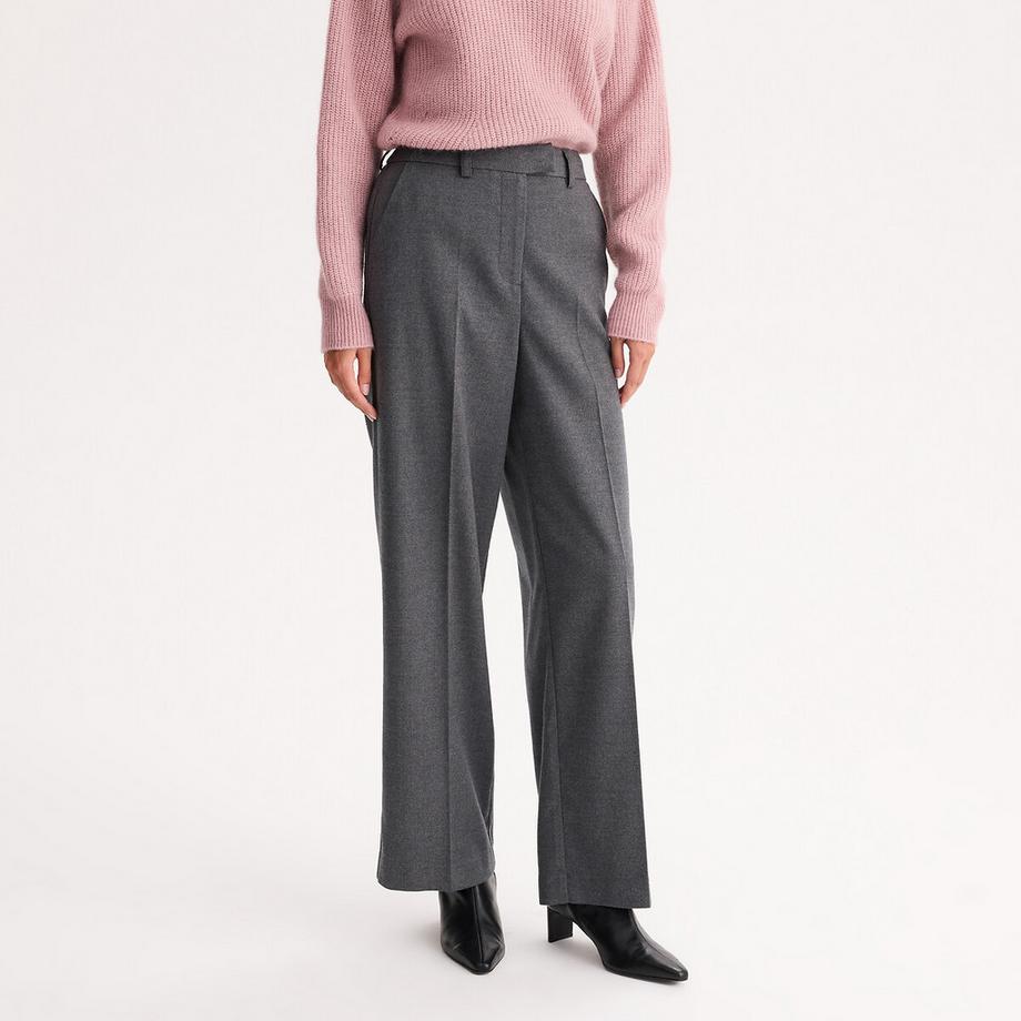 La Redoute Collections Pantaloni a gamba larga vita alta  