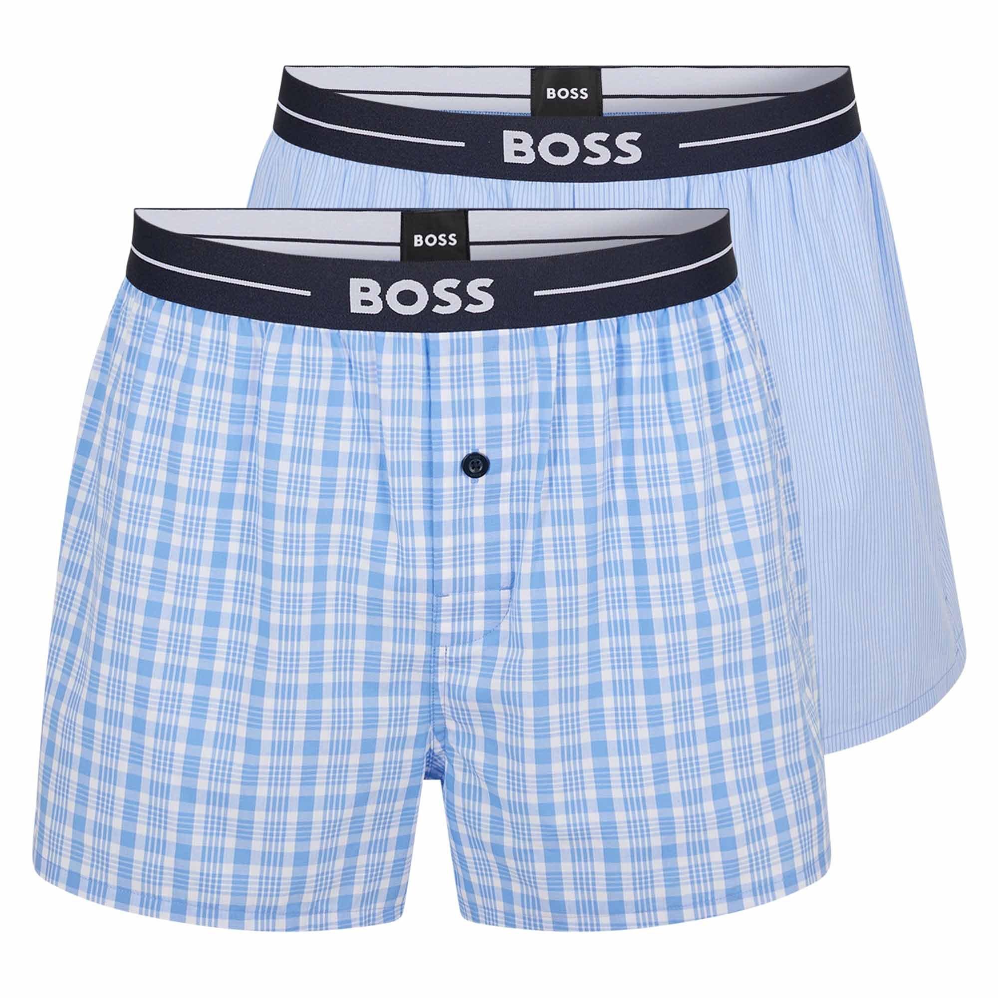 Image of Web-boxershorts Bequem Sitzend Herren Blau M