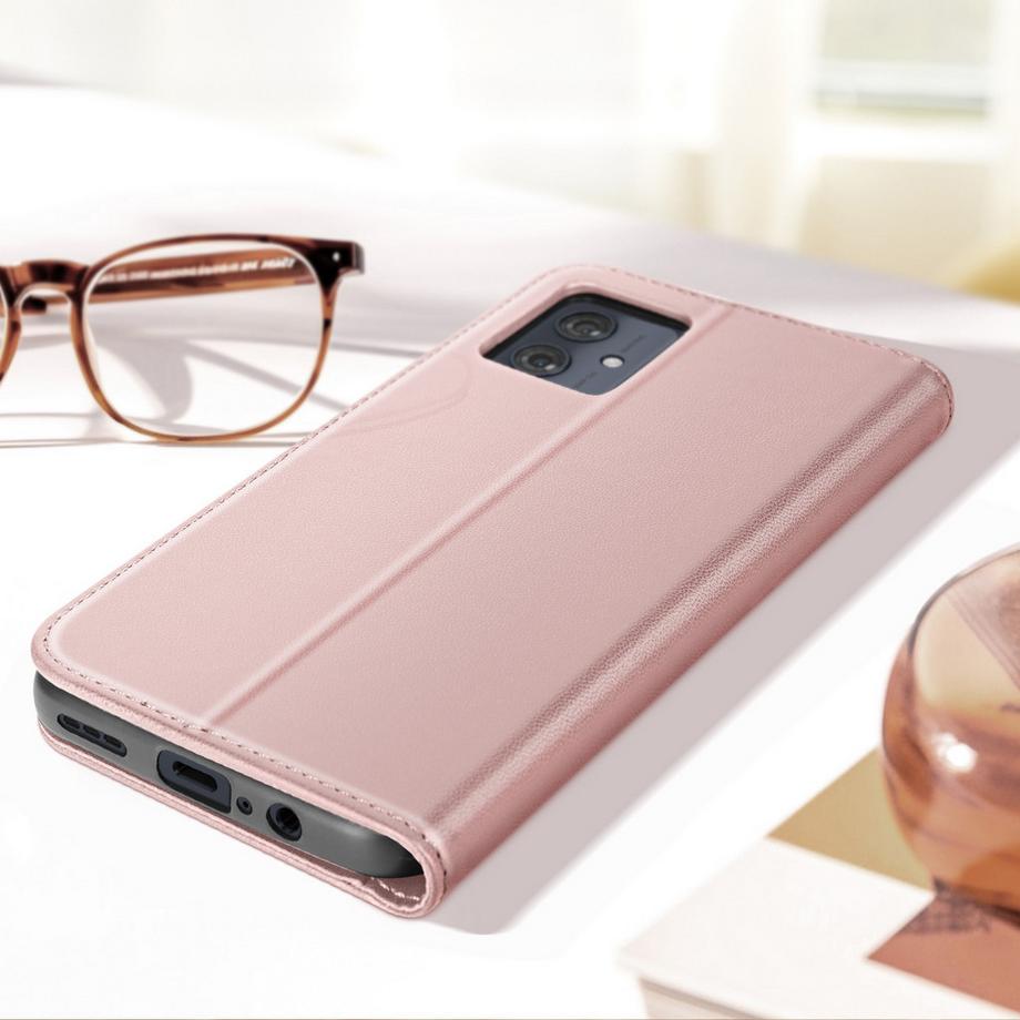 Avizar  Étui Portefeuille Motorola Moto G54 Rose 