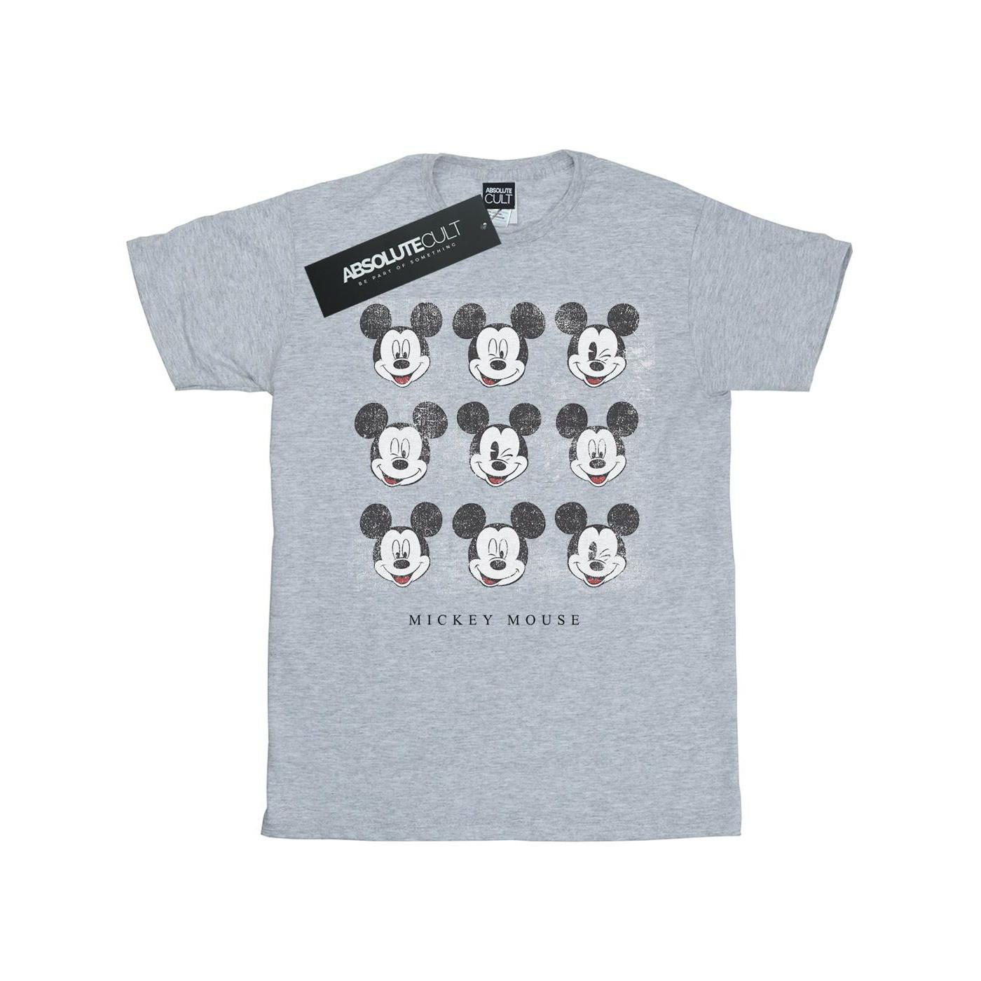 Image of Mickey Mouse Wink And Smile Tshirt Damen Grau XL