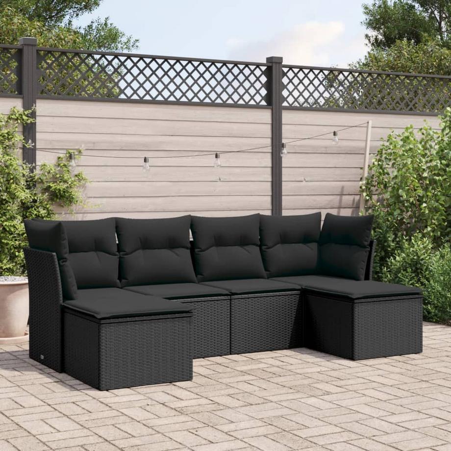 VidaXL Ensemble de canapés de jardin rotin synthétique  