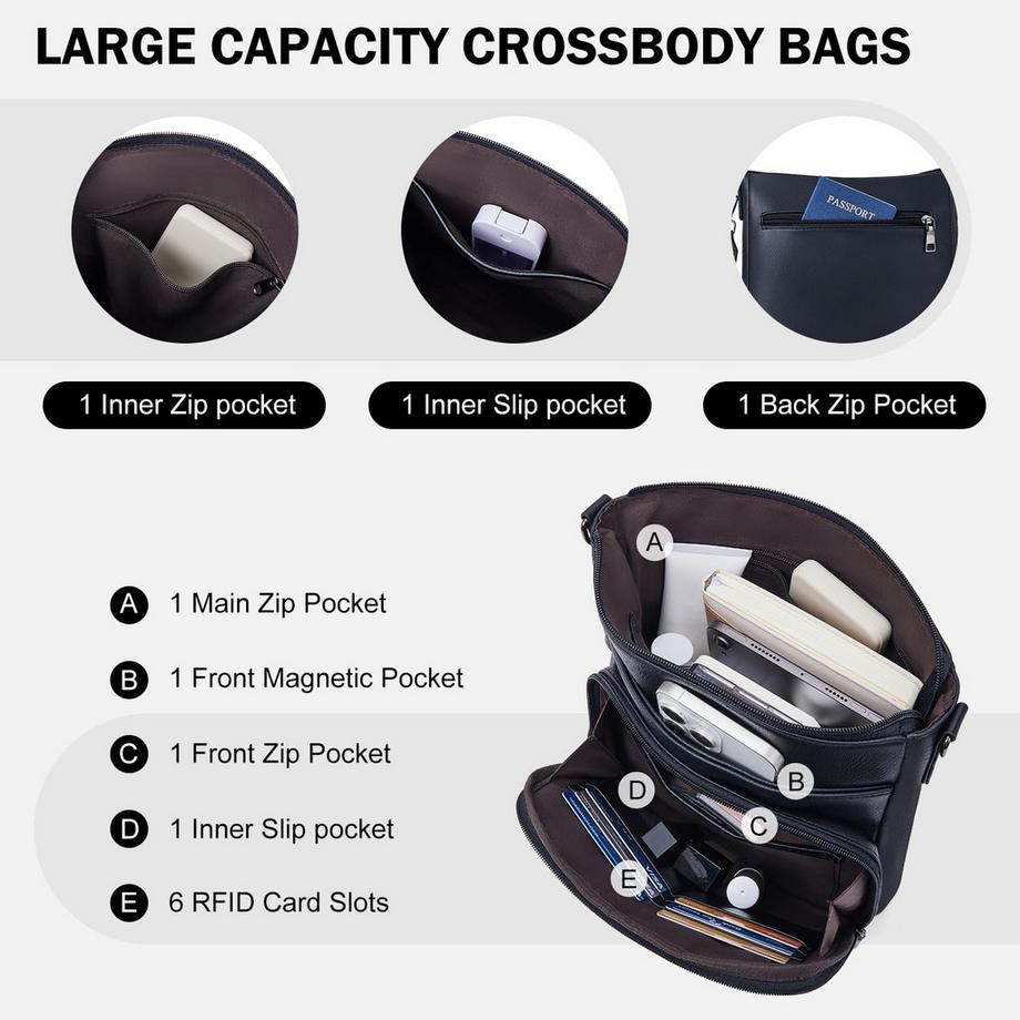Only-bags.store Sac à Bandoulière Moyen avec Zip  