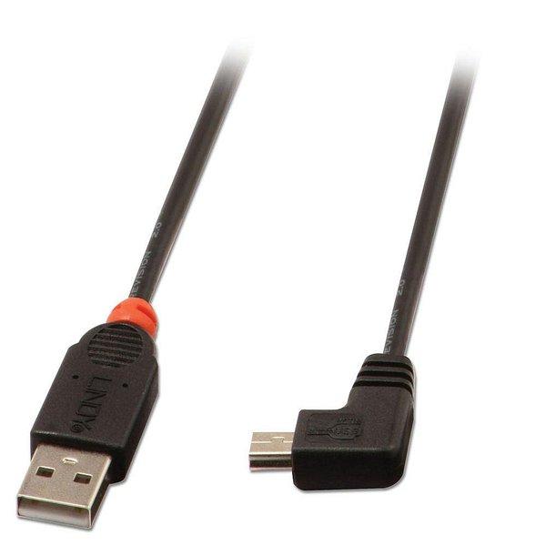 Image of LINDY 31971 USB Kabel 1 m USB 2.0 USB A Mini-USB B Schwarz