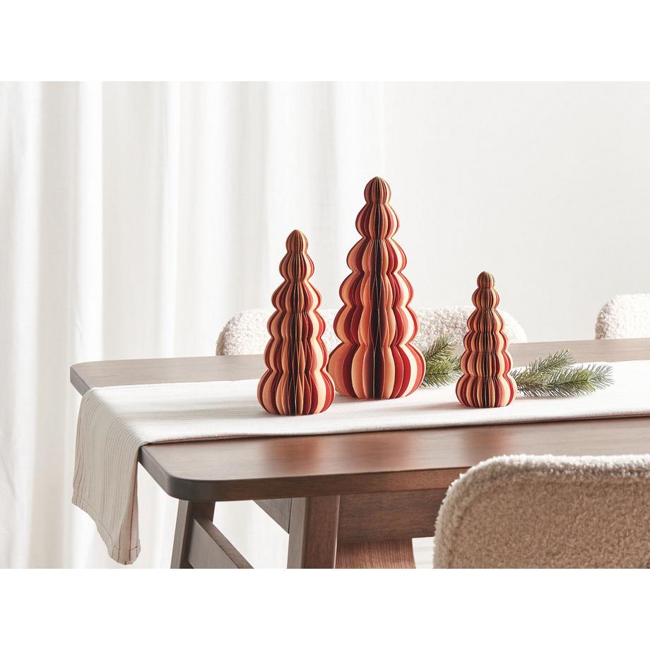 Beliani Dekofiguren 3er Set aus Papier  DHAULAGIRI  