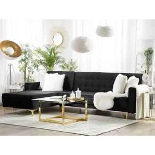 Beliani Ecksofa aus Samtstoff Modern ABERDEEN  