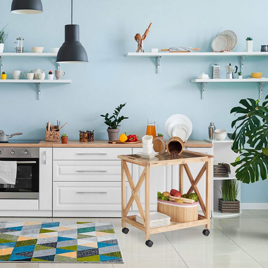 B2X Küchenwagen in Nussbaum  