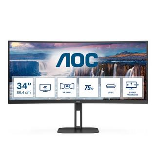 AOC  V5 CU34V5C LED display 86,4 cm (34") 3440 x 1440 Pixel Wide Quad HD Nero 