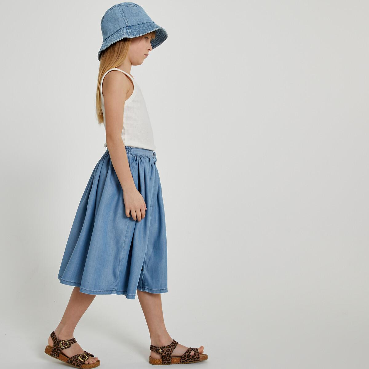 Image of Langer Rock Aus Lyocell Mädchen Blau 5-6A