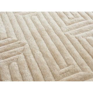OZAIA Tappeto shaggy a pelo lungo in rilievo 160 x 230 cm Bianco sporco - MAZE  