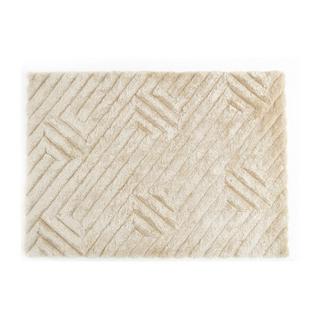 OZAIA Tappeto shaggy a pelo lungo in rilievo 160 x 230 cm Bianco sporco - MAZE  