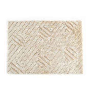 Tappeto shaggy a pelo lungo in rilievo 160 x 230 cm Bianco sporco - MAZE