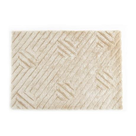 OZAIA Tappeto shaggy a pelo lungo in rilievo 160 x 230 cm Bianco sporco - MAZE  