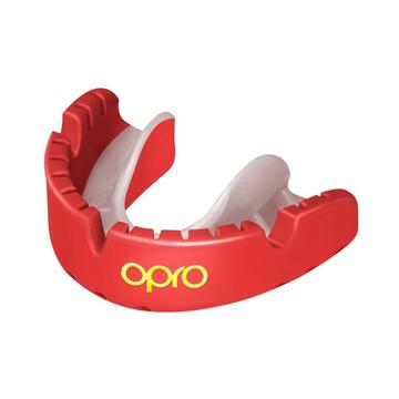 OPRO Self-Fit  Gold Braces - Red/Pearl
