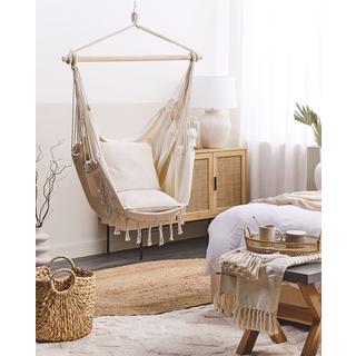 Beliani Fauteuil suspendu en Coton Boho BONEA  