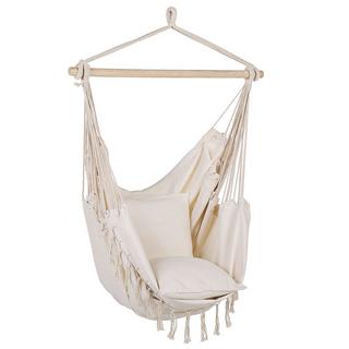 Beliani Fauteuil suspendu en Coton Boho BONEA  