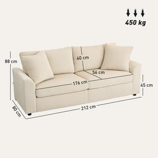HOMCOM 3-Sitzer-Sofa  