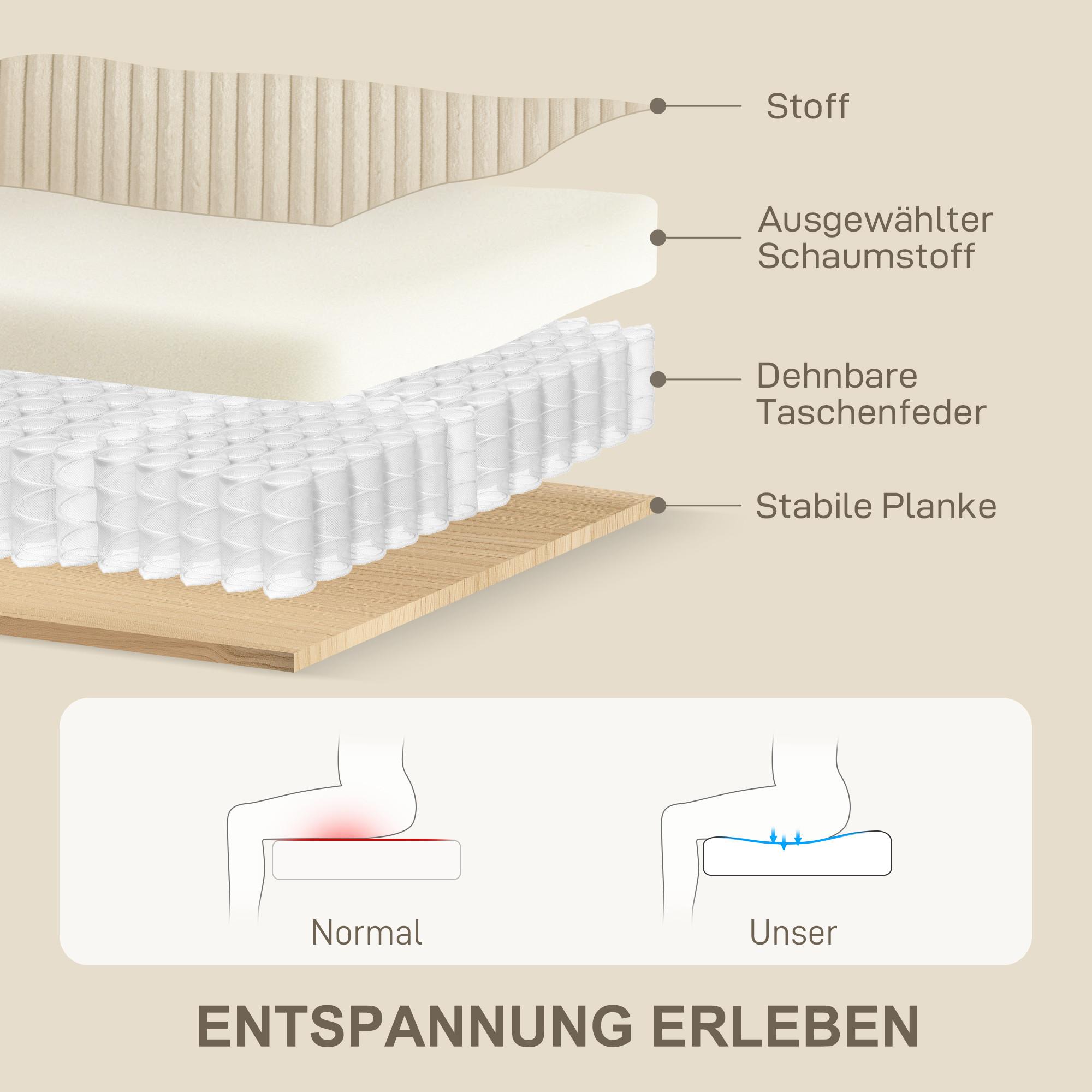 HOMCOM 3-Sitzer-Sofa  
