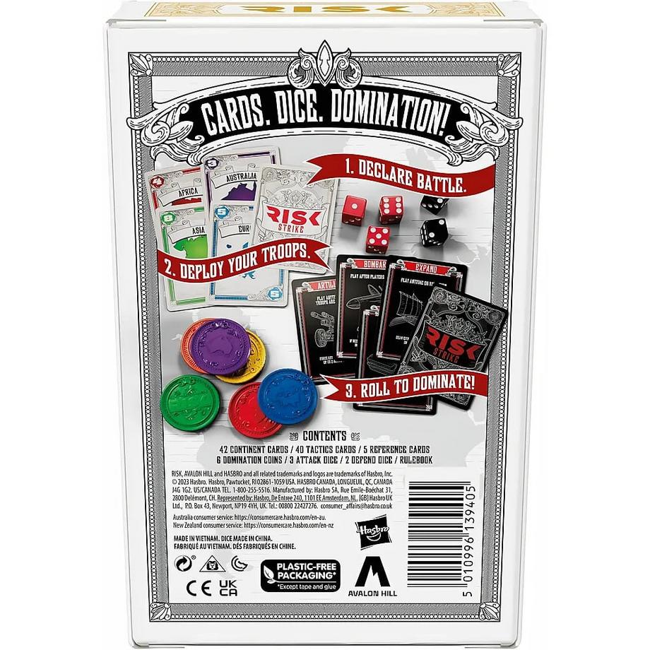 HASBRO GAMING  Risk Strike Karten- und Würfelspiel 
